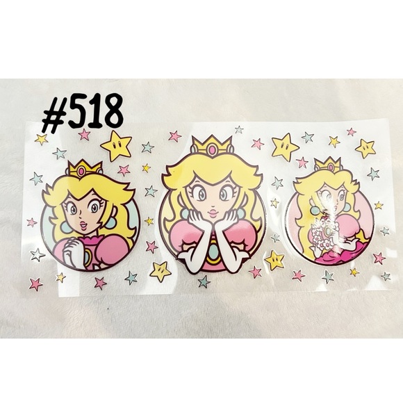 UV DTF Wrap Sticker Bundle of 4 Sheets Princess Peach Spiderman Jack & Sally - Picture 3 of 5